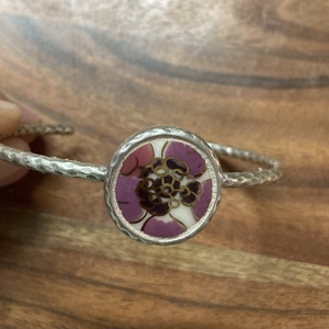 Zsolnay mentett darabok - virágos porcelán karperec - állítható, Ékszer, Karkötő, Karkötő medállal, Mozaik, Ékszerkészítés, MESKA