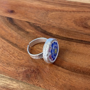 Herendi mentett darabok - porcelán gyűrű - virágos, állítható - ékszer - gyűrű - statement gyűrű - Meska.hu