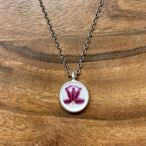 Herendi mentett darabok - pici porcelán nyaklánc - nemesacél lánccal, Ékszer, Nyaklánc, Medálos nyaklánc, Mozaik, Ékszerkészítés, MESKA