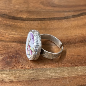 Herendi mentett darabok - porcelán gyűrű - virágos, állítható - ékszer - gyűrű - statement gyűrű - Meska.hu