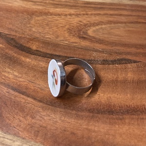 Herendi mentett darabok - nemesacél gyűrű - virágos porcelán, állítható - ékszer - gyűrű - kerek gyűrű - Meska.hu