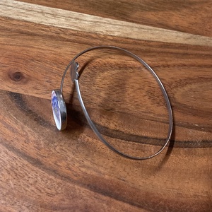 Herendi mentett darabok - nemesacél karperec porcelán virágos - állítható - ékszer - karkötő - karkötő medállal - Meska.hu