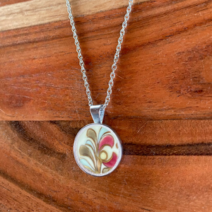 Ritka Zsolnay mentett darabok - porcelán nyaklánc - nemesacél csepp medálos nyaklánc - Meska.hu