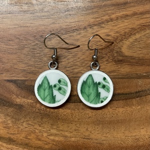 Mentett Herendi darabok - porcelán fülbevaló - nemesacél lógós, Ékszer, Fülbevaló, Lógó fülbevaló, Mozaik, Ékszerkészítés, MESKA