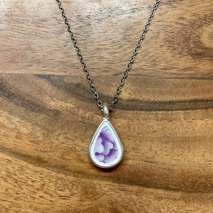 Mentett Herendi darabok - pici csepp porcelán nyaklánc - nemesacél lánccal - ékszer - nyaklánc - medálos nyaklánc - Meska.hu