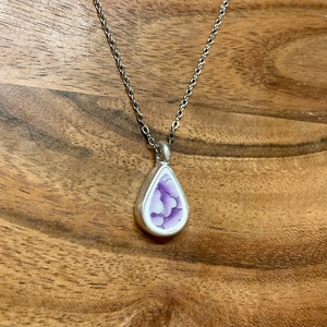 Mentett Herendi darabok - pici csepp porcelán nyaklánc - nemesacél lánccal, Ékszer, Nyaklánc, Medálos nyaklánc, Mozaik, Ékszerkészítés, MESKA