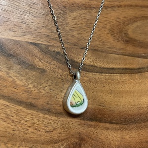 Mentett Herendi darabok - pici csepp porcelán nyaklánc - nemesacél lánccal - ékszer - nyaklánc - medálos nyaklánc - Meska.hu