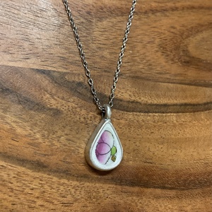 Mentett Herendi darabok - pici csepp porcelán nyaklánc - nemesacél lánccal - ékszer - nyaklánc - medálos nyaklánc - Meska.hu