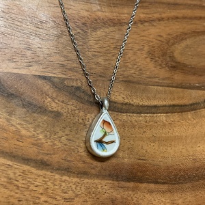 Mentett Herendi darabok - pici csepp porcelán nyaklánc - nemesacél lánccal - ékszer - nyaklánc - medálos nyaklánc - Meska.hu