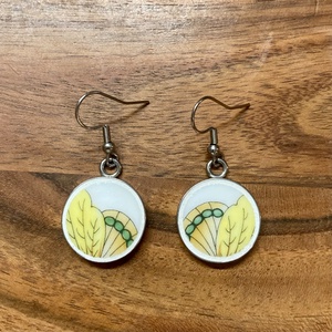 Mentett Herendi darabok - porcelán fülbevaló - nemesacél lógós - Meska.hu