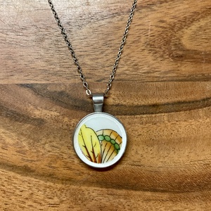 Herendi mentett darabok - nemesacél nyaklánc pillangószárny porcelánnal - Meska.hu