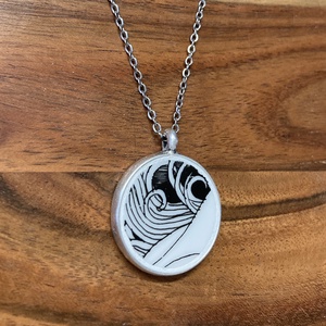 Mentett porcelán darabok - nyaklánc nemesacél lánccal - ékszer - nyaklánc - medálos nyaklánc - Meska.hu