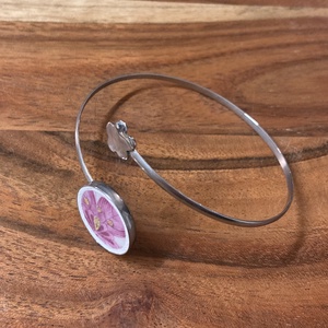 Mentett porcelán darabok - virágos nemesacél karperec - állítható - ékszer - karkötő - karkötő medállal - Meska.hu