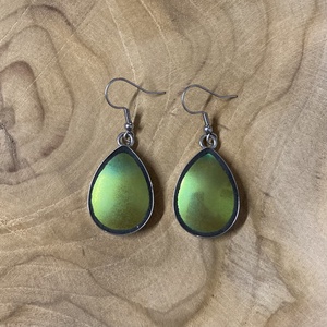 Eozinos mentett porcelán darabok - csepp fülbevaló - nemesacél lógós, eozin mázas, Ékszer, Fülbevaló, Lógó fülbevaló, Mozaik, Ékszerkészítés, MESKA