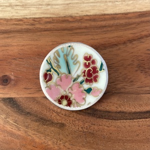 Bross - mentett virágos porcelán darabok - nemesacél bross, kitűző, Ékszer, Kitűző és Bross, Mozaik, Ékszerkészítés, MESKA