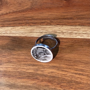 Mentett porcelán darabok - nemesacél gyűrű, állítható - ékszer - gyűrű - kerek gyűrű - Meska.hu