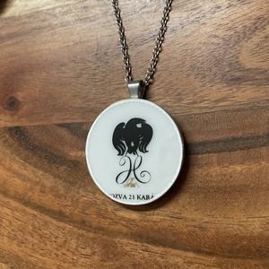 Mentett hollós porcelán darab - nemesacél nyaklánc - ékszer - nyaklánc - medálos nyaklánc - Meska.hu