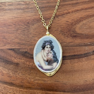 Aranyozott medál - mentett porcelán darabok, anya-lánya medál vagy nyaklánc - ékszer - nyaklánc - medálos nyaklánc - Meska.hu