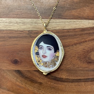 Aranyozott medál - mentett porcelán darabok - Adele medál vagy nyaklánc - Meska.hu