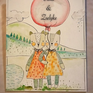 Cicás ajtótábla gyerekszobába - otthon & életmód - dekoráció - Meska.hu