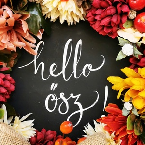 Őszi kopogtató  - otthon & életmód - dekoráció - ajtó- és ablak dekoráció - ajtódísz & kopogtató - Meska.hu