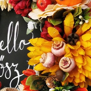 Őszi kopogtató  - otthon & életmód - dekoráció - ajtó- és ablak dekoráció - ajtódísz & kopogtató - Meska.hu