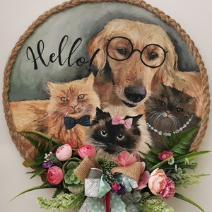 Kopogtató a saját kedvenceddel? Kopogtató, ajtódísz  - otthon & életmód - dekoráció - ajtó- és ablak dekoráció - ajtódísz & kopogtató - Meska.hu