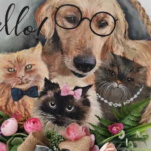 Kopogtató a saját kedvenceddel? Kopogtató, ajtódísz  - otthon & életmód - dekoráció - ajtó- és ablak dekoráció - ajtódísz & kopogtató - Meska.hu