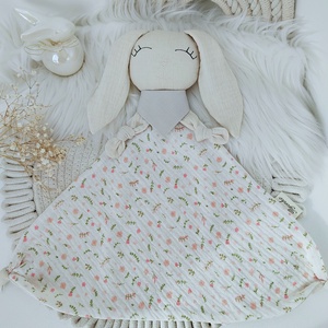 Apró virágos, dupla géz nyuszi - baba - mama - baba játékok - szundikendő, alvóka - Meska.hu