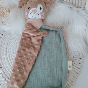 Minky/dupla géz kutyus, Baba - mama, Baba játékok, Szundikendő, alvóka, Hímzés, Varrás, MESKA