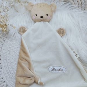 Plüss rongyi maci.  - baba - mama - baba játékok - szundikendő, alvóka - Meska.hu