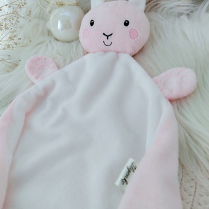 Plüss nyuszi rongyi - baba - mama - baba játékok - szundikendő, alvóka - Meska.hu