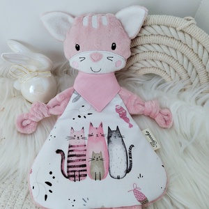 Púder minky cica - baba - mama - baba játékok - szundikendő, alvóka - Meska.hu