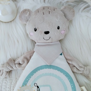 Világos drapp minky maci - baba - mama - baba játékok - szundikendő, alvóka - Meska.hu