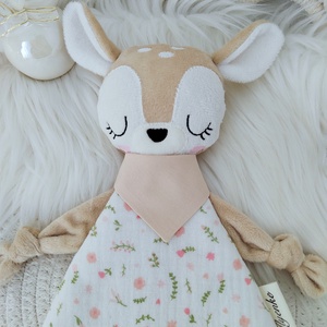 Plüss/dupla géz őzike.  - baba - mama - baba játékok - szundikendő, alvóka - Meska.hu