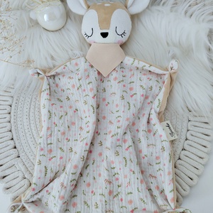 Plüss/dupla géz rongyi őzike, Baba - mama, Baba játékok, Szundikendő, alvóka, Hímzés, Varrás, MESKA