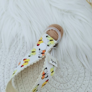 Textil cumitartó pánt. , Baba - mama, Baba játékok, Cumilánc, Varrás, Újrahasznosított alapanyagból készült termékek, MESKA