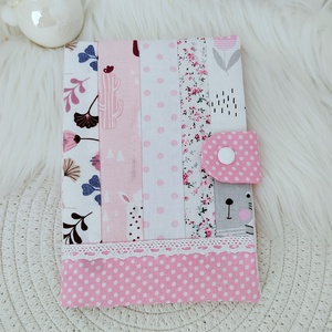 Bélelt, patentos kiskönyv boritó , Baba - mama, Babaemlékek, Egészségügyi kiskönyv borító, Varrás, Újrahasznosított alapanyagból készült termékek, MESKA