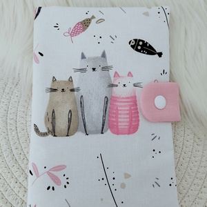 Bélelt, patentos kiskönyv boritó púder pánttal , Baba - mama, Babaemlékek, Egészségügyi kiskönyv borító, Varrás, MESKA