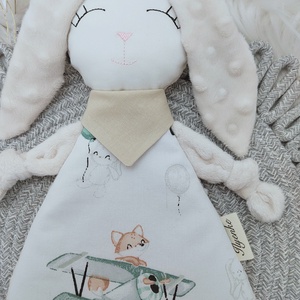 Minky rongyi nyuszi, Baba - mama, Baba játékok, Szundikendő, alvóka, Hímzés, Varrás, MESKA