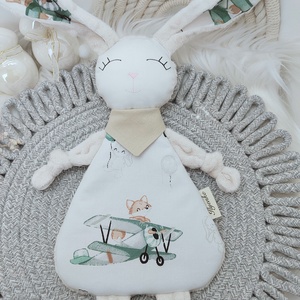 Minky rongyi nyuszi - baba - mama - baba játékok - szundikendő, alvóka - Meska.hu