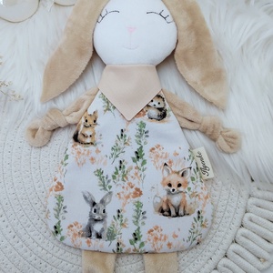 Plüss rongyi nyuszi - baba - mama - baba játékok - szundikendő, alvóka - Meska.hu