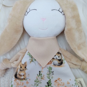 Plüss rongyi nyuszi - baba - mama - baba játékok - szundikendő, alvóka - Meska.hu