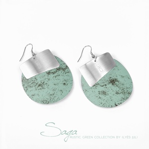 SAGA RUSTIC GREEN fülbevaló , Ékszer, Fülbevaló, Karika fülbevaló, Ékszerkészítés, MESKA