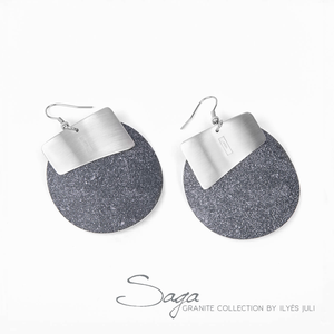 Saga Granite Fülbevaló , Ékszer, Fülbevaló, Lógós kerek fülbevaló, Ékszerkészítés, MESKA