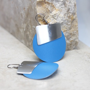 Saga Skyblue Fülbevaló, Ékszer, Fülbevaló, Lógós kerek fülbevaló, Ékszerkészítés, MESKA
