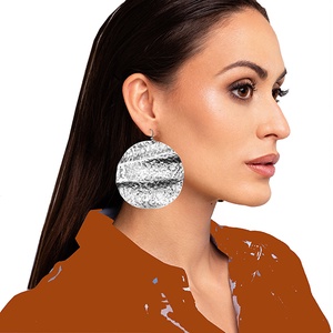 Rustic Silver Fülbevaló - ékszer - fülbevaló - lógós kerek fülbevaló - Meska.hu