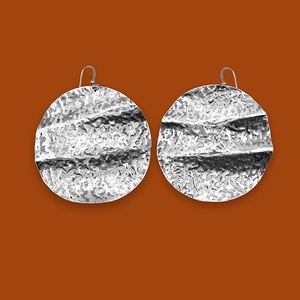 Rustic Silver Fülbevaló - ékszer - fülbevaló - lógós kerek fülbevaló - Meska.hu