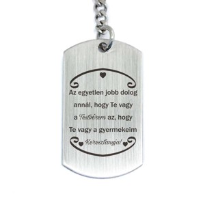 Te vagy a Testvérem és Keresztanya acél medálos kulcstartó - táska & tok - kulcstartó & táskadísz - kulcstartó - Meska.hu