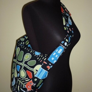 Válltáska / Oldaltáska / Biciklis táska fekete alapon madaras -  - Meska.hu